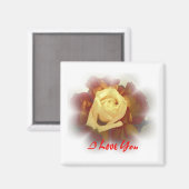 Ich Liebe Sie Rose Poster Magnet (Vorderseite/Rückseite)