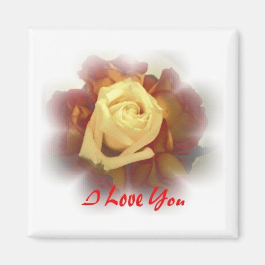 Ich Liebe Sie Rose Poster Magnet (Vorne)