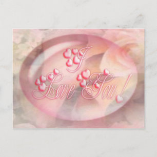 Ich LIEBE SIE ROSE von SHARON SHARPE Postkarte