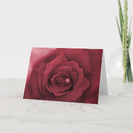 Ich Liebe Sie rote Rose-Karte Karte