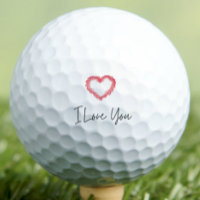 Ich Liebe, Sie roten Herz Valentinstag Golf-Kugeln