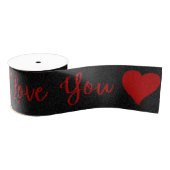 Ich Liebe Sie Roter Glitzer Valentine Ripsband (Spule)
