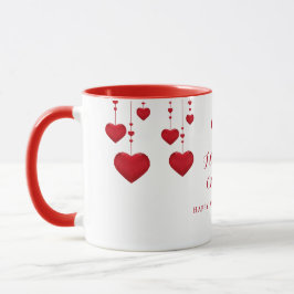 Ich Liebe Sie rotes Herz Personalisiert Valentinst Tasse