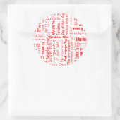 Ich Liebe Sie Runder Aufkleber (Tasche)