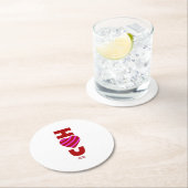 Ich Liebe Sie runder Untersetzer (Vor Ort)