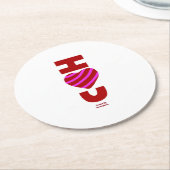 Ich Liebe Sie runder Untersetzer (Angewinkelt)