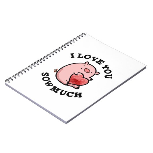 Ich Liebe, Sie säen viel lustigen Schweinspuhn Notizblock (Linke Seite)