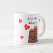 Ich Liebe Sie Schmoopy Valentine Jumbo-Tasse (Vorderseite Rechts)