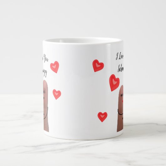 Ich Liebe Sie Schmoopy Valentine Jumbo-Tasse (Vorderseite)