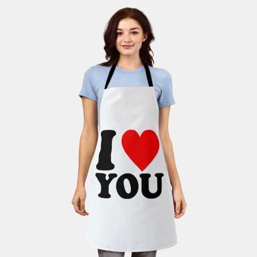 Ich Liebe Sie Schürze (Getragen)
