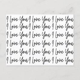 Ich Liebe Sie Schwarzweiß-Valentinstag Postkarte