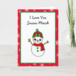 Ich Liebe, Sie schwitzen viel, Snowman Puff, Weihn Feiertagskarte