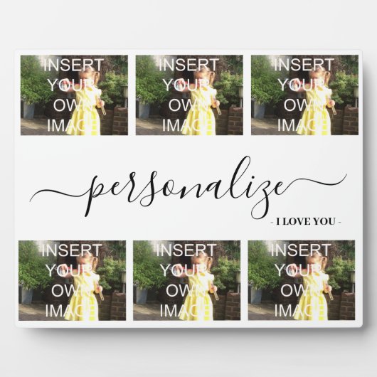 Ich Liebe Sie sechs Fotocollage Custom Geschenk Pl Fotoplatte (Vorderseite)
