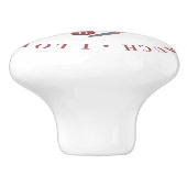 Ich Liebe, Sie sehen viel Nähen Thema Keramikknauf (Seitenansicht)