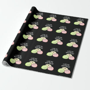 Ich Liebe Sie sehr mochi Funny Food Puff Dark BG Geschenkpapier