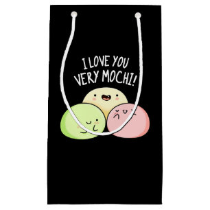 Ich Liebe Sie sehr mochi Funny Food Puff Dark BG Kleine Geschenktüte