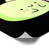 Ich Liebe Sie sehr mochi Funny Food Puff Dark BG Poster (Ecke)