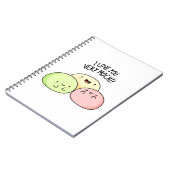 Ich Liebe Sie sehr mochi Funny Food Puff Notizblock (Linke Seite)