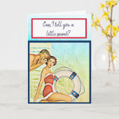 Ich Liebe Sie sehr viel Retro Strand Karte (Gelbe Blume)