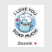 Ich Liebe Sie Seife viel lustige Seifenpuppe Aufkleber (Blatt)