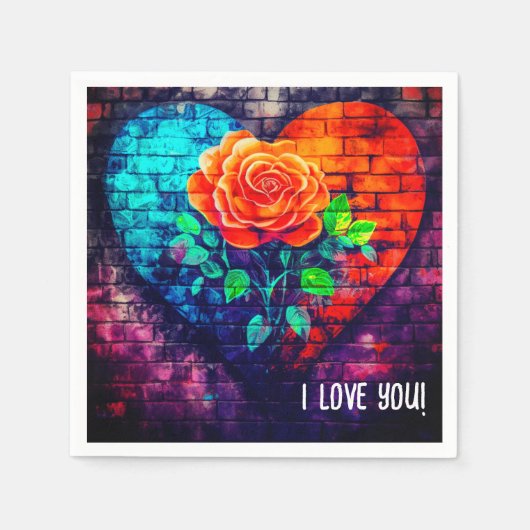 Ich Liebe Sie Serviette (Vorderseite)