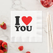 Ich Liebe Sie Serviette (Beispiel)