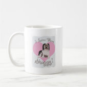 Ich Liebe sie Shaggy Hunde Kaffeetasse (Links)