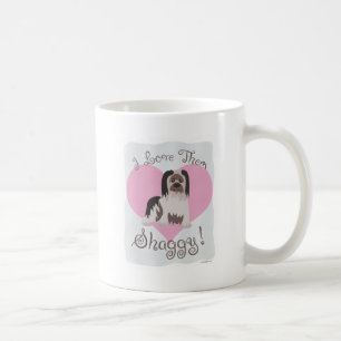 Ich Liebe sie Shaggy Hunde Kaffeetasse