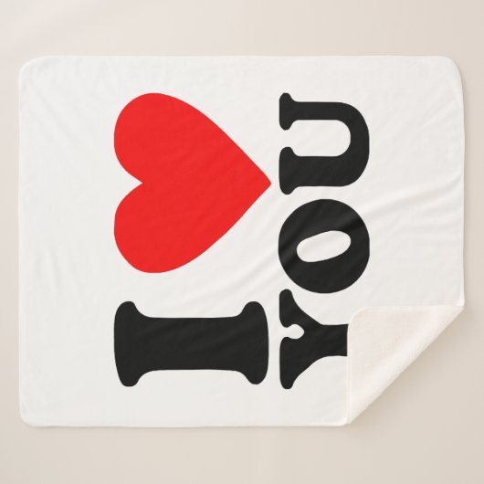 Ich Liebe Sie Sherpadecke (Vorderseite (Horizontal))