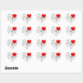 Ich Liebe, Sie sind irgendwie lustig Herz-Aufkleber (Blatt)