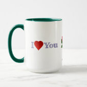 Ich Liebe, Sie Single Rote Rose Zwei-Tone-Kaffee Tasse (Links)