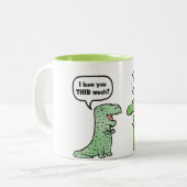 Ich Liebe Sie so viel (T-Rex) Zweifarbige Tasse (Vorderseite Links)