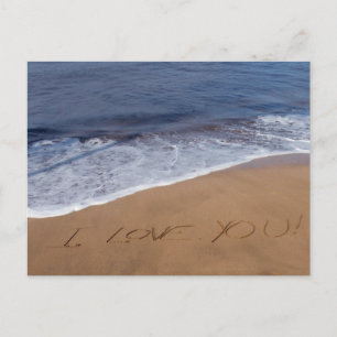 Ich Liebe Sie ... Strand Liebe Postkarte