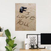 Ich Liebe Sie Strand-und Hundeposter riesig Poster (Heimbüro)