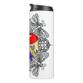 Ich Liebe Sie | Street Art Urban Heart Dragonflies Thermosbecher (Nach rechts gedreht)