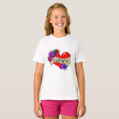 Ich Liebe Sie | Street Art Urban Heart T-Shirt (Vorne ganz)