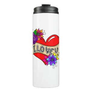 Ich Liebe Sie Street Art Urban Heart Thermosbecher