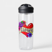 Ich Liebe Sie | Street Art Urban Heart Trinkflasche (Vorderseite)