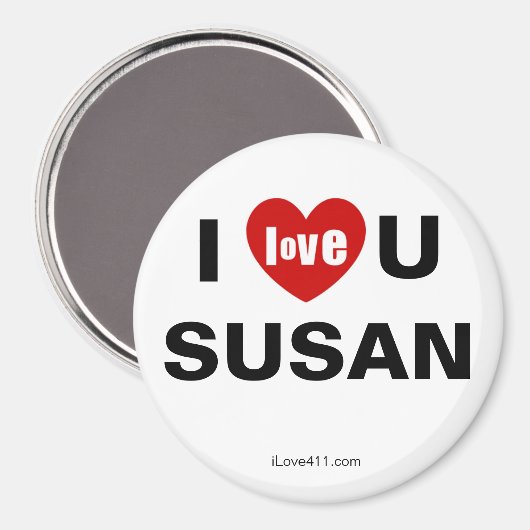 Ich Liebe Sie Susan Magnet (Vorderseite/Rückseite)