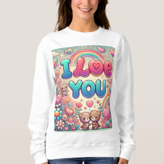 Ich Liebe Sie Sweatshirt (Vorderseite)