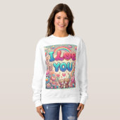Ich Liebe Sie Sweatshirt (Vorne ganz)