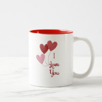 Ich Liebe Sie Tasse mit Herzballons