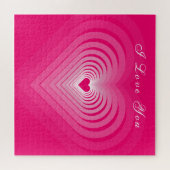 Ich Liebe Sie Text Jigsaw Puzzle mit Herz (Horizontal)