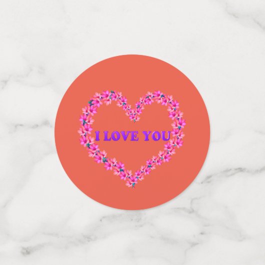 Ich Liebe Sie Tischkonfetti Konfetti (Klein Vorderseite)