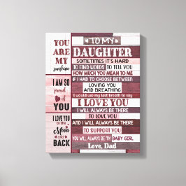 Ich Liebe Sie - Tochter-Geschenk Leinwanddruck