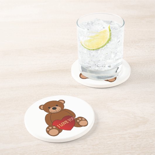 Ich Liebe, Sie tragen Sandstone Untersetzer (Seite)