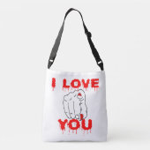 Ich Liebe Sie Tragetaschen Mit Langen Trägern (Rückseite)