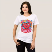 Ich Liebe Sie Tri-Blend Shirt (Vorderseite voll)