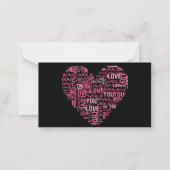 Ich Liebe Sie Typografie Herz Valentinstag Geschen Mitteilungskarte (Rückseite)