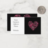 Ich Liebe Sie Typografie Herz Valentinstag Geschen Mitteilungskarte (Vorderseite/Rückseite Beispiel)